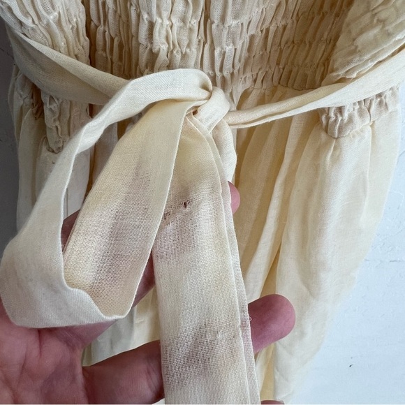 Vintage Boho Fairytale Prairie Ruffle Lace Sweetheart Neckline Maxi Dress - Picture 10 of 15